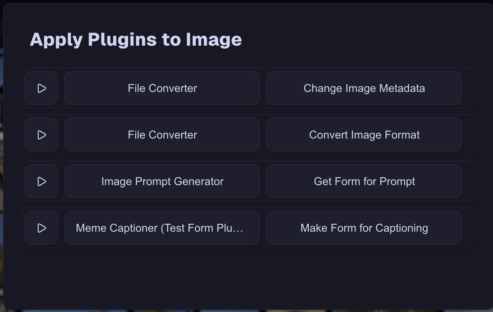 Plugin Panel