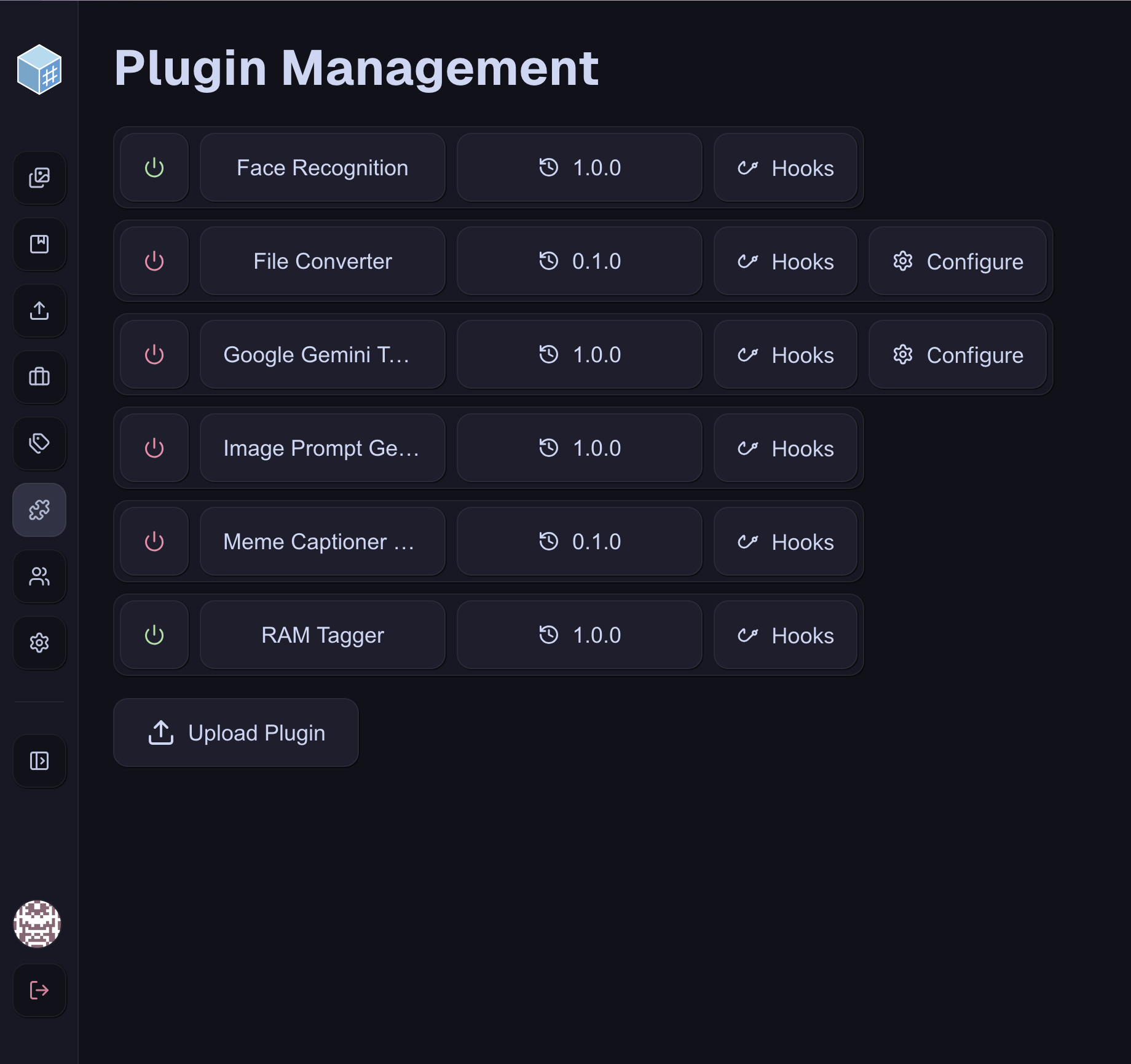 The Plugins Page